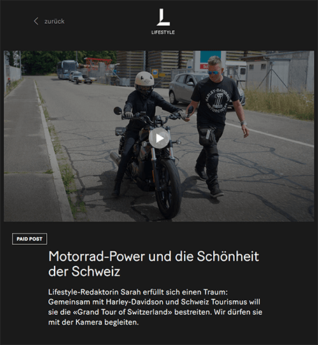 20 Minuten Bericht: Motorrad-Power und die Schönheit der Schweiz